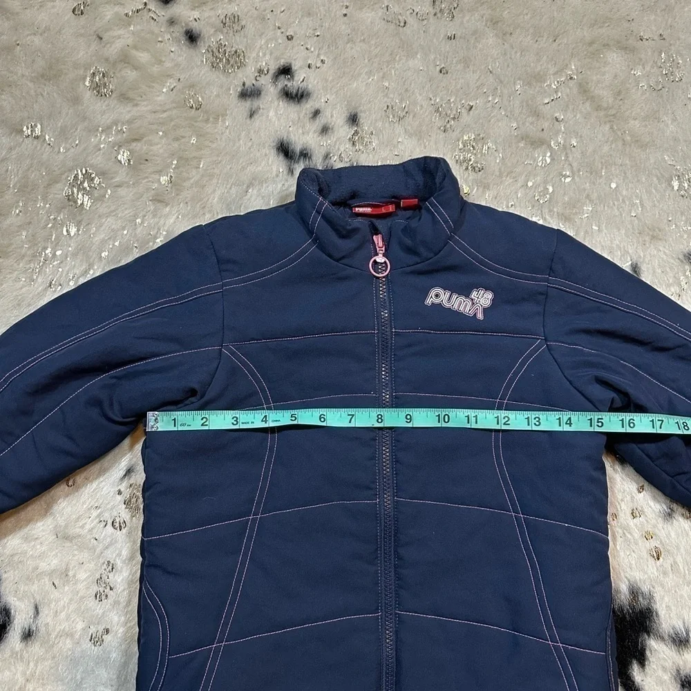 PUMA Girl’s Navy Blue Puffer Coat Size Small